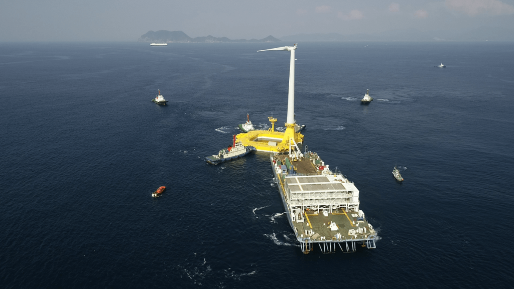 浮体式洋上風力発電システム「ひびき」