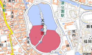 大濠公園飛行範囲