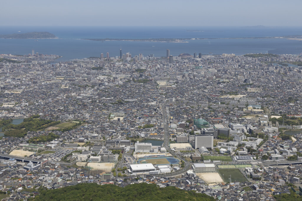 福岡市上空