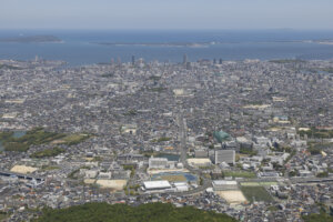 福岡市上空